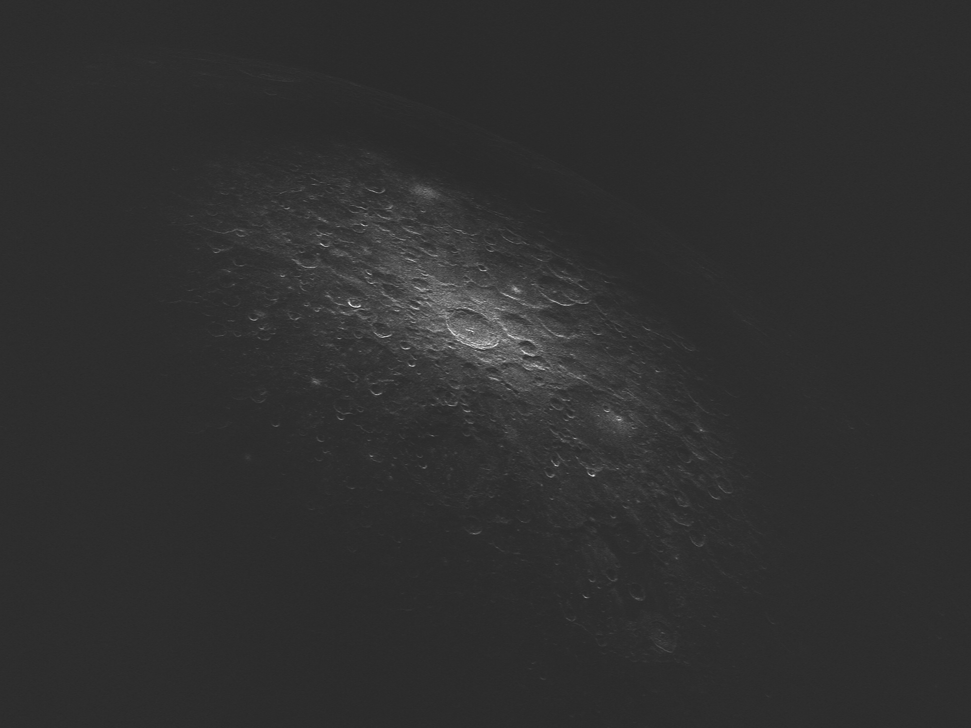 Диффузная компонента радиолокационного изображения кратера Тихо и его окрестностей на длине волны 4.2 см.